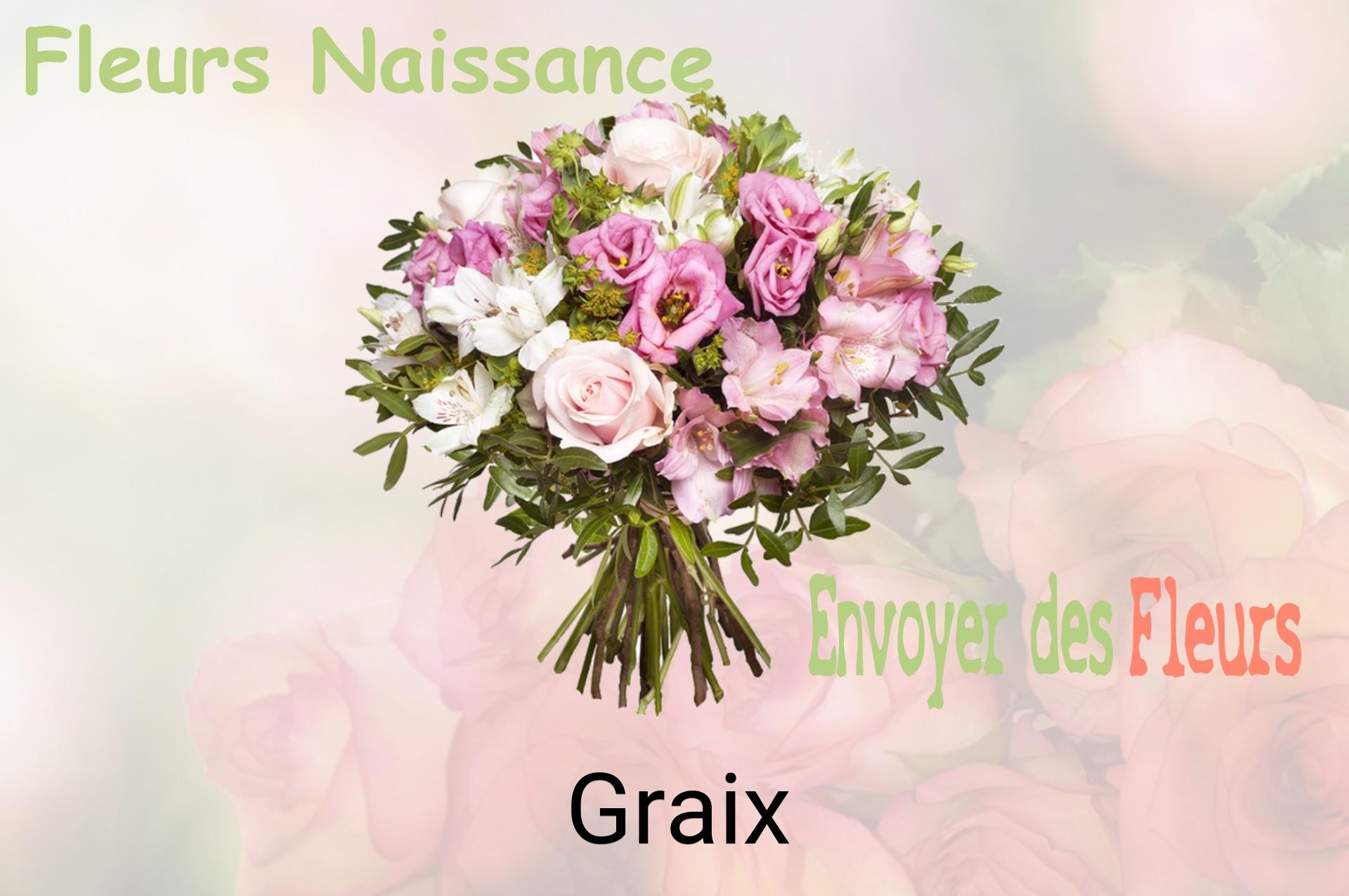 Bouquet de fleurs de naissance livré à Graix